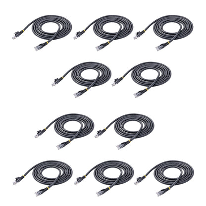 6FT BLACK 10 PACK CAT6 CABLE SNAGLESS RJ45 UTP PATCH CABLE CORD