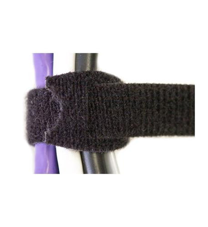 VELCRO CABLE TIE, 8", BLACK, 100PK