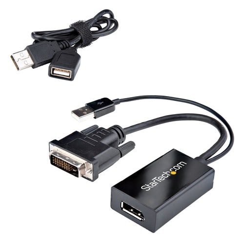 DVI TO DISPLAYPORT ADAPTER DVI-D DP VIDEO CONVERTER USB POWER