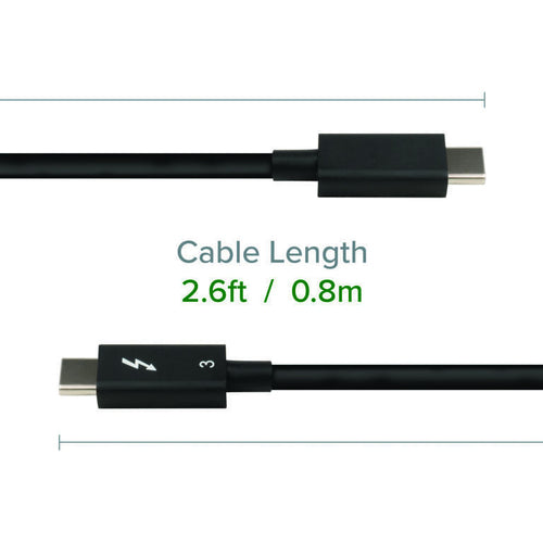 PLUGABLE TBT3-40G80CM TBT3 CABLE 40GBSP  100W CHARGING