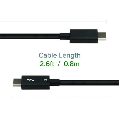 PLUGABLE TBT3-40G80CM TBT3 CABLE 40GBSP  100W CHARGING