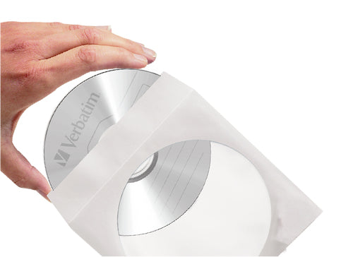 100PK CD/DVD PAPER SLEEVES WITH CLEAR WINDOW (49976)