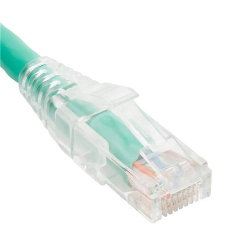 PATCH CORD, CAT 6, CLEAR BOOT, 10' GREEN