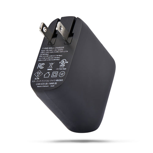 37W USB-C  USB-A WALL CHARGER 25W USB-C PD/12W USB-A (114NB-WALL-CHARGER)