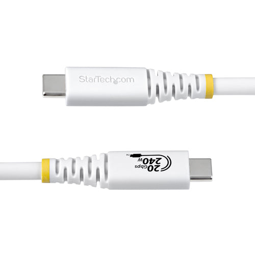 6FT USB4 CABLE WHITE USB-IF CERTIFIED 4K120/DP2.1/240W/20GBPS
