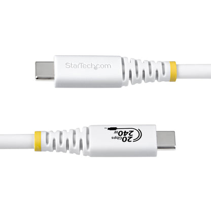 6FT USB4 CABLE WHITE USB-IF CERTIFIED 4K120/DP2.1/240W/20GBPS