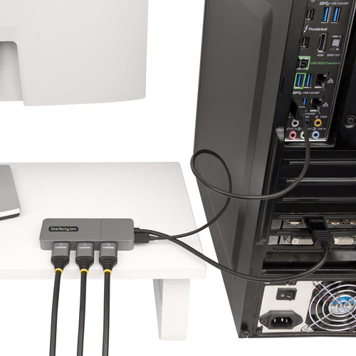 3-PORT DISPLAYPORT MST HUB - MULTI-MONITOR ADAPTER WINDOWS (MST14DP123HD)