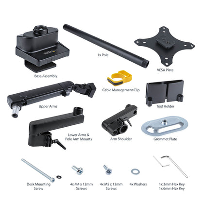 DESK MOUNT MONITOR ARM FOR 40 - SCREEN/17.6LB MECHANICAL SPRING