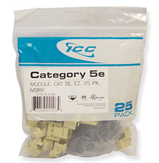 IC107E5CIV - 25PK Cat5 Jack - Ivory
