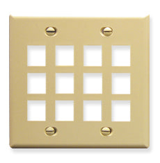 IC107F12IV - 12Port Face - Ivory