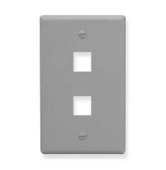 IC107F02GY - 2 Port Face - Gray
