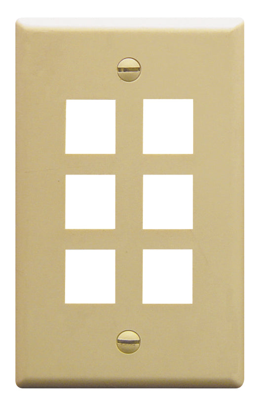 IC107F06IV - 6Port Face Ivory