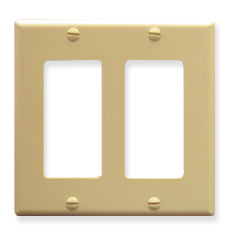 FACEPLATE- DECOREX- 2-GANG- IVORY