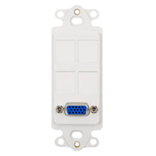 INSERT- DECOREX- 4 PORT- RGB/VGA- WHITE