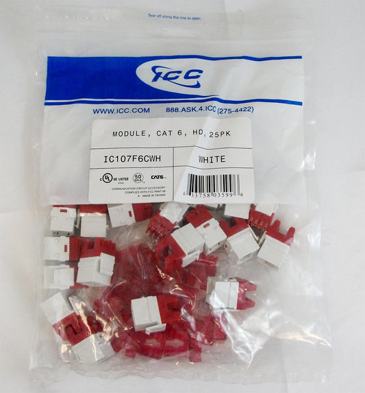 MODULE- CAT 6- HD- 25PK- WHITE