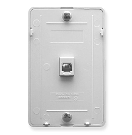 Wall Plate IDC 6P6C - White