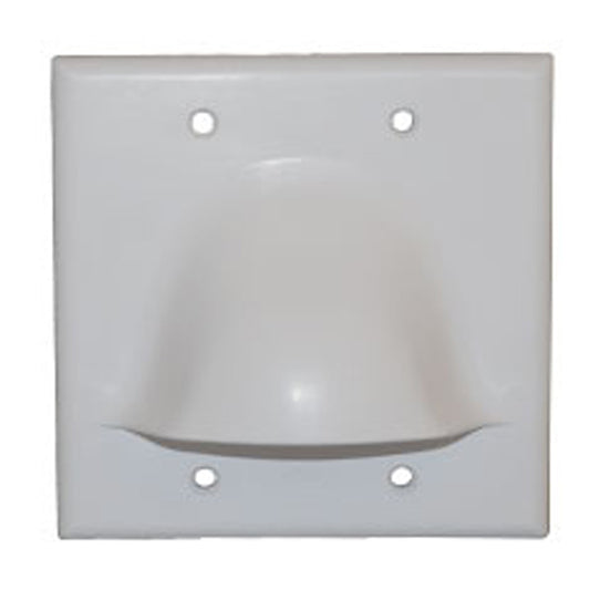 FACEPLATE 2 GANG BULK NOSE WHITE