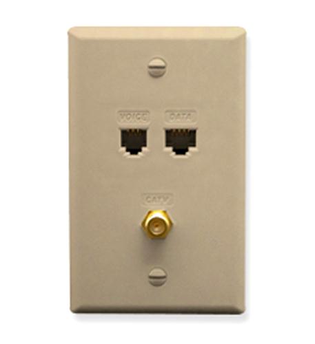 FACEPLATE, IDC, VOICE DATA, F-TYPE, IV