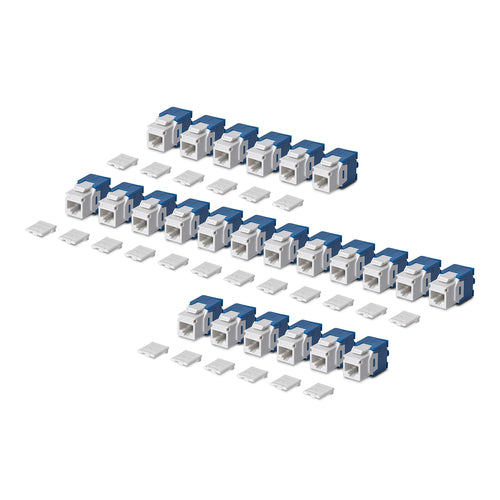 CAT6 UTP KEYSTONE JACK 24-PACK 180-DEGREE TOOLLESS WHITE