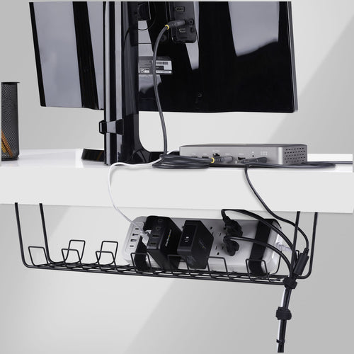 UNDER DESK CABLE MANAGEMENT - BASKET STYLE CABLE ORGANIZER TRAY