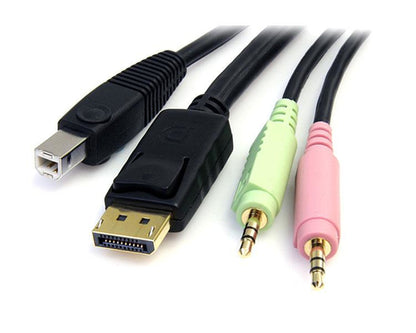 6FT USB DISPLAYPORT KVM CABLE AUDIO USB DP KVM CABLE KVM CORD