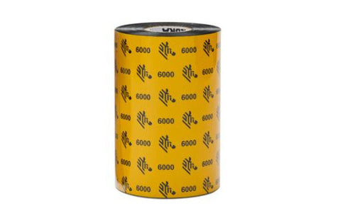 12BOX WAX RIBBON 110MMX600M 4.33INX1968FT 6000 STANDARD 25MM