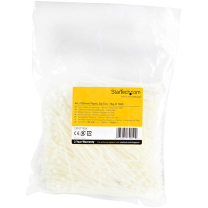 1000PK PLASTIC CABLE TIES NYLON SELF LOCKING WIRE ZIP TIES - 4 INCH