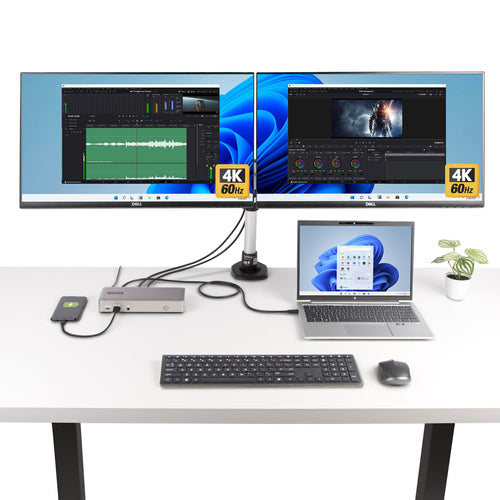 TRIPLE-MONITOR USB4 DOCK - USB-C DOCK 4K 60HZ 100W CHARGING