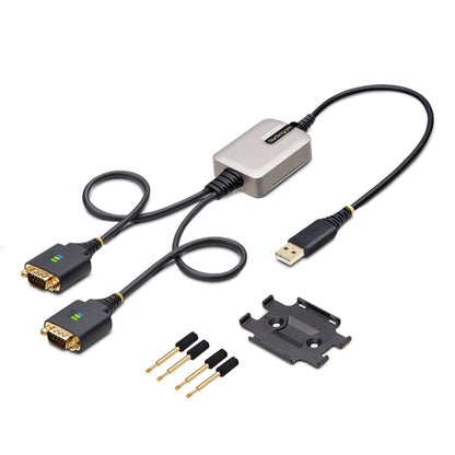 2FT 2-PORT USB SERIAL CABLE - USB TO DUAL DB9 RS232 ADAPTER (2P1FFC-USB-SERIAL)