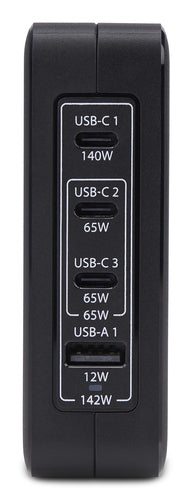 140W USB-C WALL CHARGER GAN POWER ADAPTER PD 3.1 USB-C/USB-A