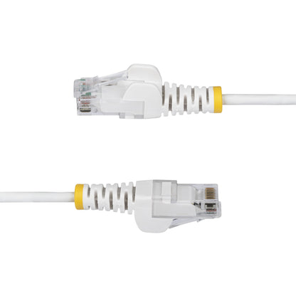 SLIM CAT6 CABLE WHITE LSZH SLIM SNAGLESS RJ45 UTP PATCH CABLE