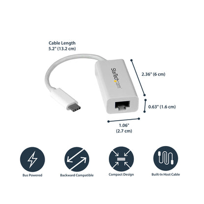 USB C TO ETHERNET ADAPTER USBC GIGABIT RJ45 LAN NETWORK DONGLE