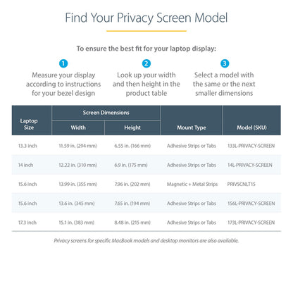 15.6 LAPTOP PRIVACY FILTER - COMPUTER PRIVACY SCREEN/PROTECTOR