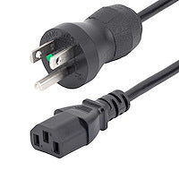 HOSPITAL GRADE POWER CORD NEMA 5-15P TO C13 POWER SUPPLY CABLE 3FT