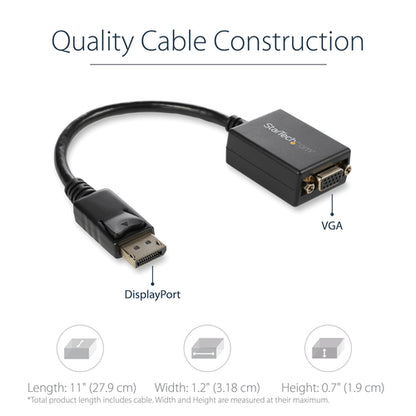 DISPLAYPORT TO VGA ADAPTER - DP 1.2 TO VGA VIDEO CONVERTER DONGLE