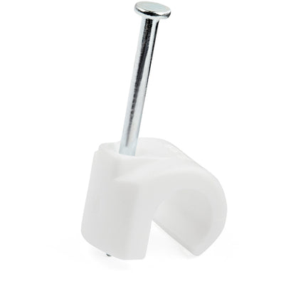 100PK CABLE CLIPS WITH NAIL CORD MOUNTING FASTENERS FOR WALL L