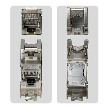 CAT8 STP KEYSTONE JACK 6-PACK 180-DEGREE/TOOLLESS/SHIELDED
