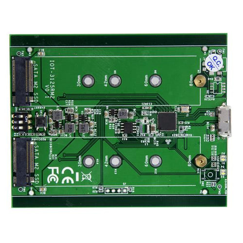 M.2 SSD ENCLOSURE WITH RAID DUAL USB TO SATA M.2 SSD PORTABLE