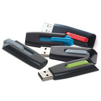 VERBATIM 32GB V3 USB 3.0 5PK STORE N GO RETRACTABLE ASSORTED