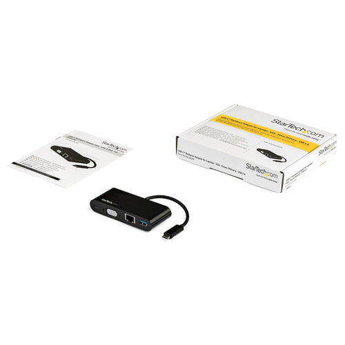USB C MULTIPORT ADAPTER 60W PD VGA MINI DOCK W/ POWER DELIVERY