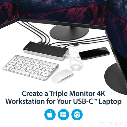 TRIPLE MONITOR USB C DOCK 100W TYPE C DOCKING STATION USBC DOCK