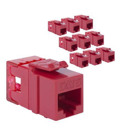 MODULE, CAT 6, HD, 10 PK, RED