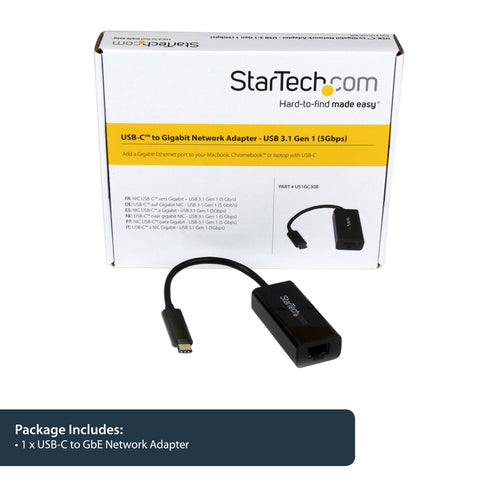 USB C TO GIGABIT ETHERNET ADAPTER - USB C TO RJ45/LAN ADAPTER