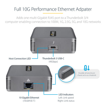 THUNDERBOLT 3 TO RJ45 10G NIC - THUNDERBOLT 3 TO ETHERNET ADAPTER (TB310G2)