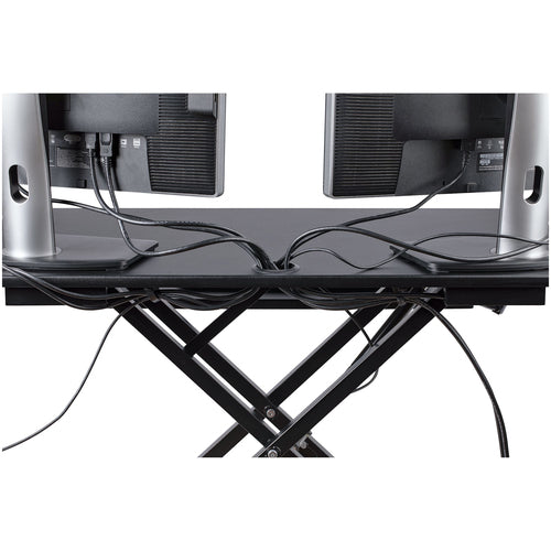 CORNER SIT STAND DESK CONVERTER KEYBOARD TRAY ADJUSTABLE HEIGHT