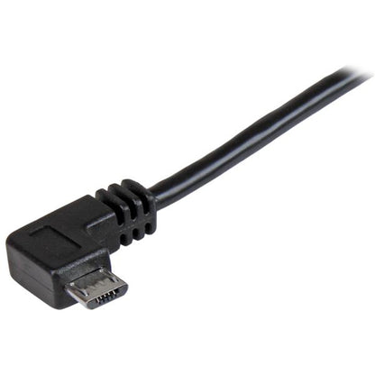 RIGHT ANGLE MICRO USB CABLE 1.5FT USB TO MICRO B CHARGING CORD