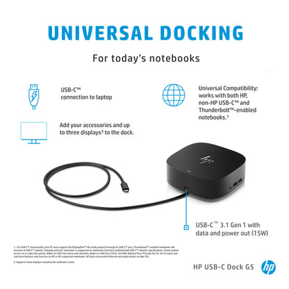 HP USB-C DOCK G5 USB TYPE C 5TW10AA 5TW10UT