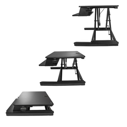 SIT STAND DESK CONVERTER WITH KEYBOARD TRAY ADJUSTABLE HEIGHT