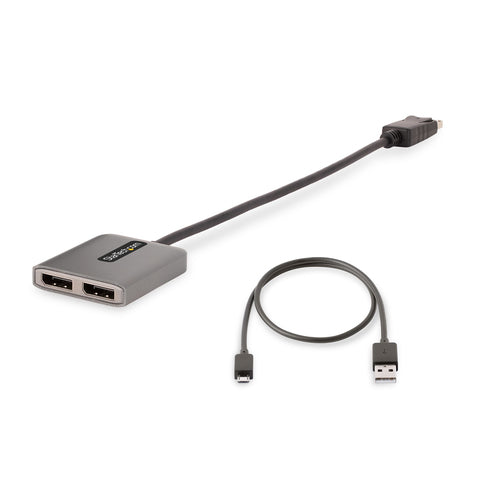 2-PORT DISPLAYPORT MST HUB DUAL-MONITOR ADAPTER WINDOWS