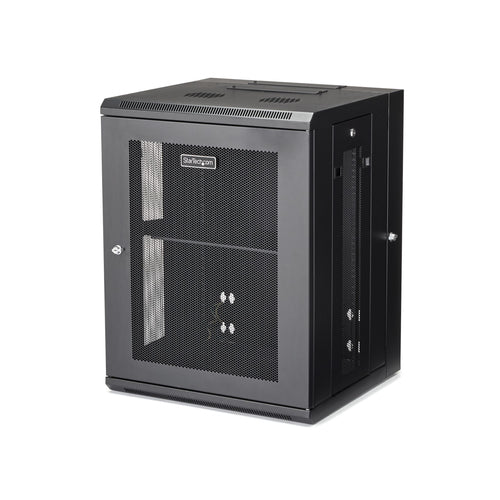 WALL MOUNT NETWORK CABINET 15U HINGED SERVER RACK ENCLOSURE
